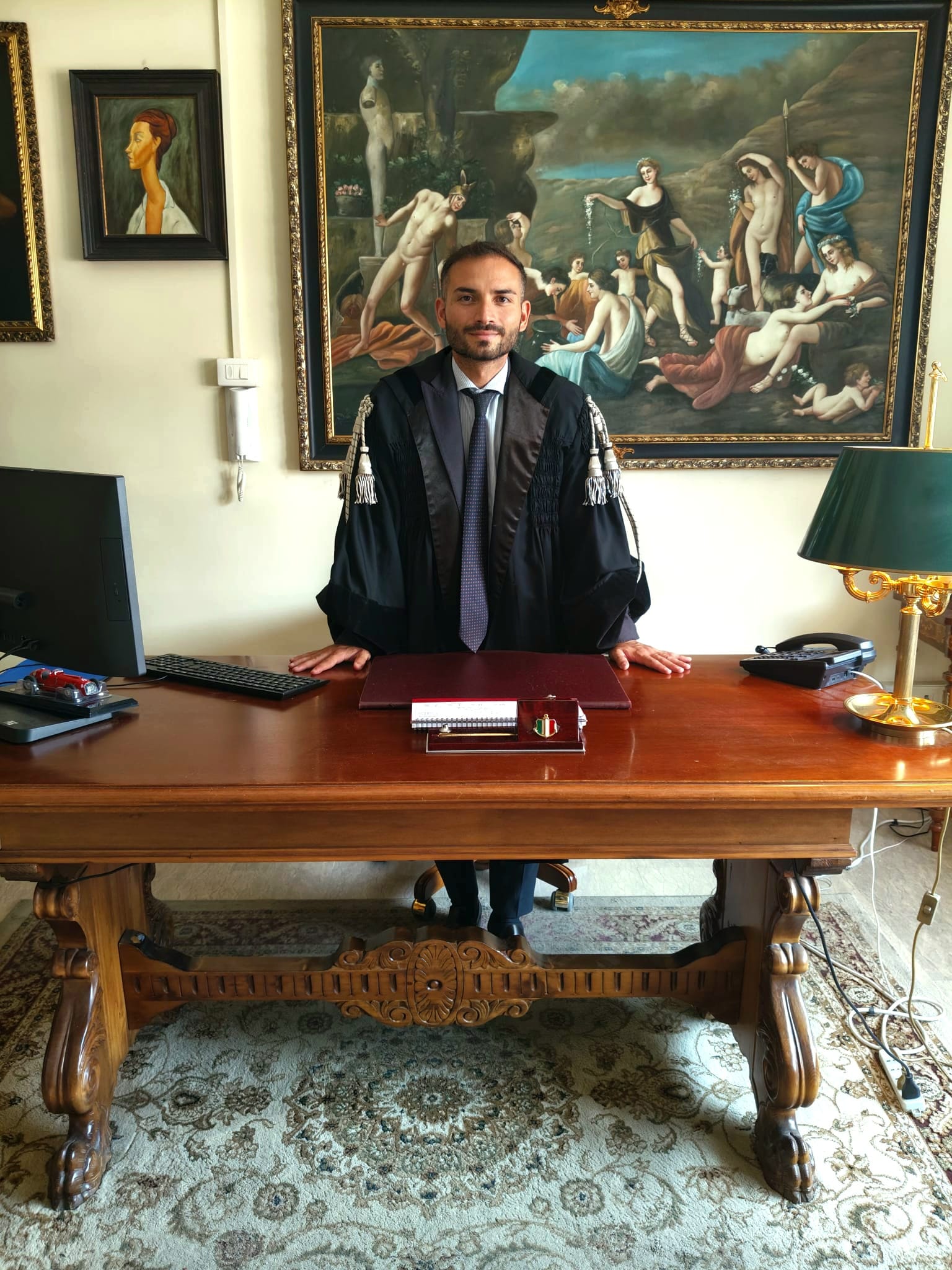Avv. Mario Grieco in toga forense, avvocato penalista e civilista a Frosinone